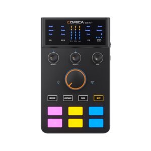 Interfaz de Audio COMICA ADCaster C1 para Podcast y Streaming con Bluetooth y 2 XLR